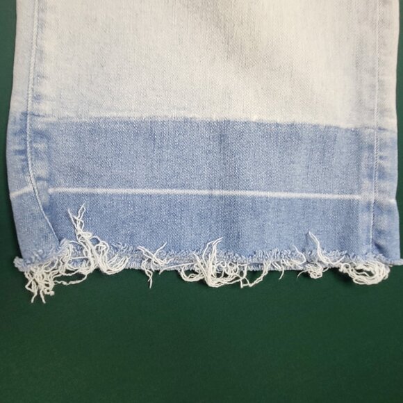7 for all Mankind Cropped Alexa style two-tone jeans with raw ankles size 32 EUC - Picture 10 of 10
